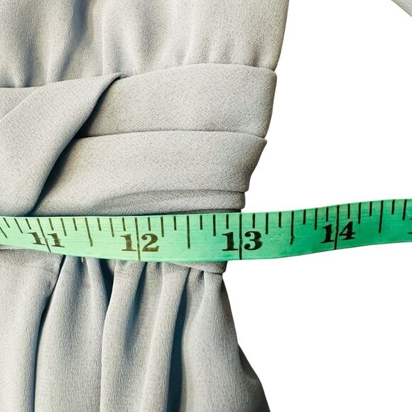 Vintage Miss Elliette Dress 10 Blue Chiffon Old Hollywood 60s Glam Modest - Picture 11 of 12